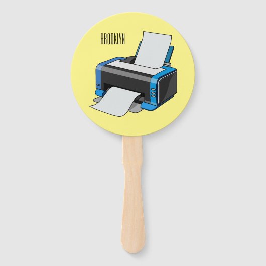 Afbeelding printercartoon handwaaier (Voorkant)