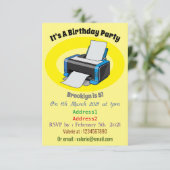 Afbeelding printercartoon kaart (Staand voorkant)