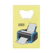 Afbeelding printercartoon kredietkaart flessenopener (Achterkant)