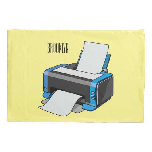 Afbeelding printercartoon kussensloop (Achterkant)