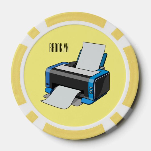Afbeelding printercartoon poker chips (Achterkant)