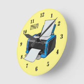 Afbeelding printercartoon ronde klok (Hoek)