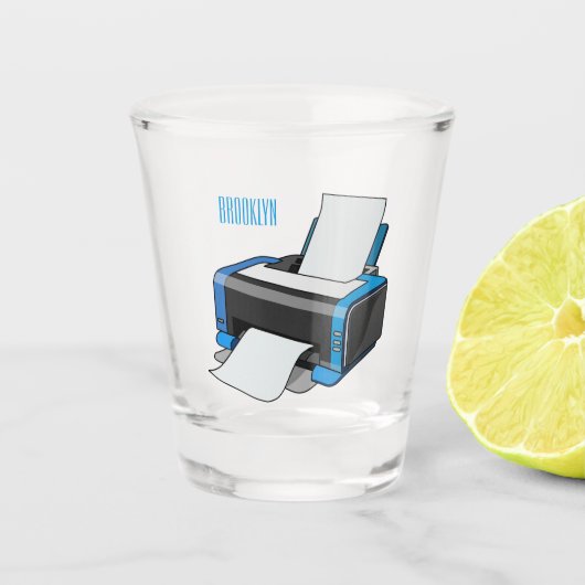 Afbeelding printercartoon shot glas (Voorkant)
