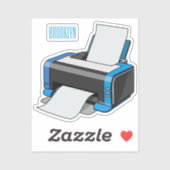 Afbeelding printercartoon sticker (Vel)