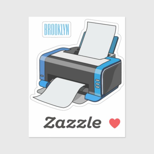 Afbeelding printercartoon sticker (Vel)