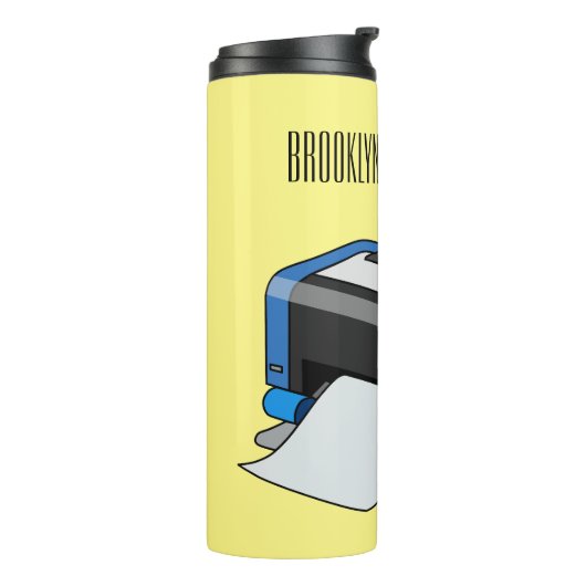 Afbeelding printercartoon thermosbeker (Gedraaid links)