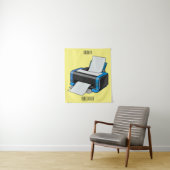 Afbeelding printercartoon wandkleed (In situ)