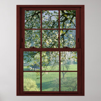 Afbeelding raam Landschap - Cherry Blossom Poster