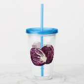 Afbeelding rode cartoon acryl drinkbeker (Voorkant)