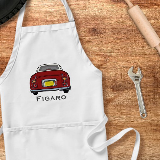Afbeelding Rode figaro Auto Naam Garage Schort
