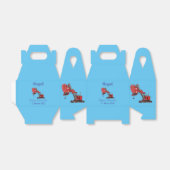 Afbeelding rode stoomschotel cartoon bedankdoosjes (Uitgevouwen)