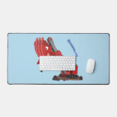 Afbeelding rode stoomschotel cartoon bureaumat (Keyboard & Muis)