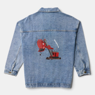 Afbeelding rode stoomschotel cartoon denim jacket