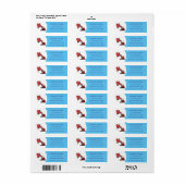 Afbeelding rode stoomschotel cartoon etiket (Full Sheet)