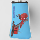 Afbeelding rode stoomschotel cartoon golfheadcover (Draai 90)
