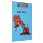 Afbeelding rode stoomschotel cartoon klembord (Rechts)