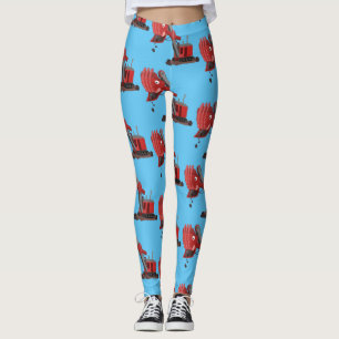 Afbeelding rode stoomschotel cartoon leggings