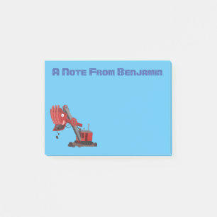 Afbeelding rode stoomschotel cartoon post-it® notes