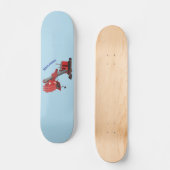 Afbeelding rode stoomschotel cartoon skateboard (Voorkant)