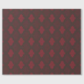 Afbeelding rood abstract geometrisch monogram cadeaupapier (Vlak)