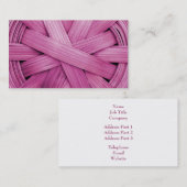 Afbeelding roze mandje visitekaartje (Voorkant / Achterkant)