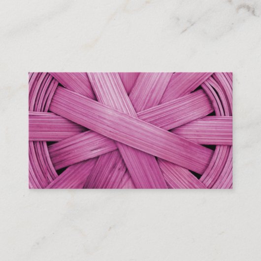 Afbeelding roze mandje visitekaartje (Voorkant)