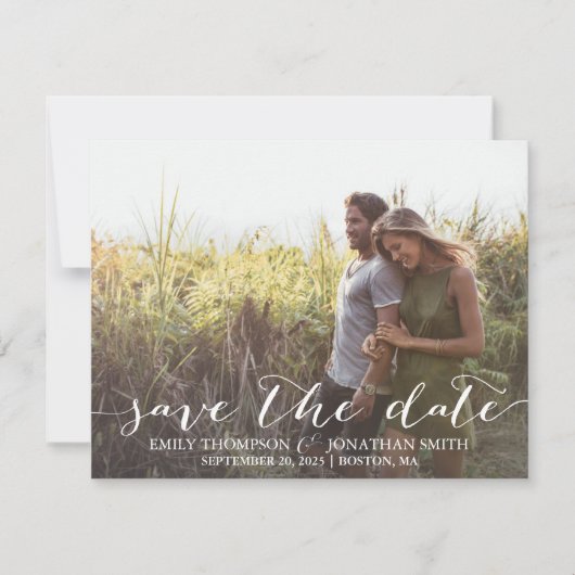 Afbeelding Save the Date Cards Landschap, Rustiek (Voorkant)