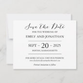 Afbeelding Save the Date Cards Landschap, Rustiek (Achterkant)