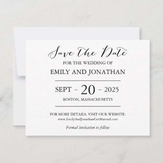 Afbeelding Save the Date Cards Landschap, Rustiek (Achterkant)