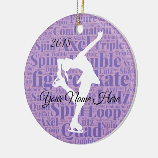 Afbeelding Schaats Aangepaste versiering Keramisch Ornament (Links)