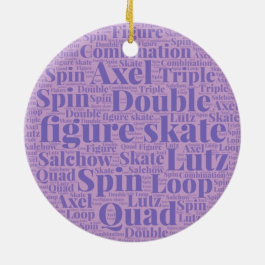 Afbeelding Schaats Aangepaste versiering Keramisch Ornament (Achterkant)