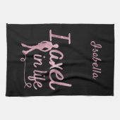 Afbeelding Schaats handdoekas Axel in levensroze g Theedoek (Horizontaal)