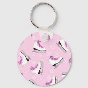 Afbeelding schaatsen - Ice Schaatsen Roze met snee Sleutelhanger