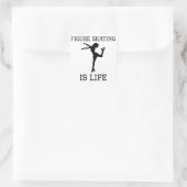 Afbeelding schaatsen is leven vierkante sticker (Tas)