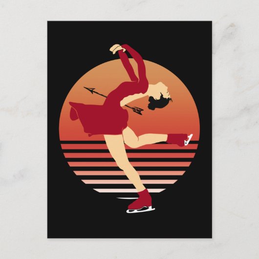 Afbeelding schaatsen - kunst van ijsdansen briefkaart (Voorkant)