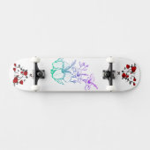 Afbeelding schattige Fantasy Flowers Skateboard (Horizontaal)