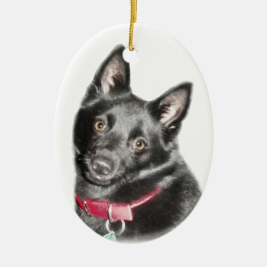 Afbeelding Schipperke Keramisch Ornament (Voorkant)