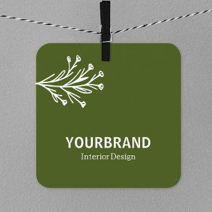 Afbeelding Sjabloon Modern Branch Interieur Design Vierkante Visitekaartje