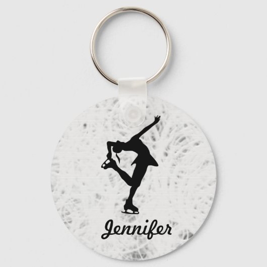 Afbeelding Skater Girl & Name Sleutelhanger (ijs) (Voorkant)