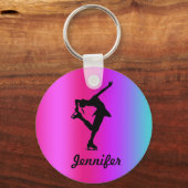 Afbeelding Skater Name Sleutelhanger (Roze, Paars, (Voorkant)