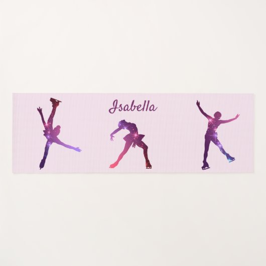 Afbeelding skater yoga mat silhouettes paarse ster (Voorkant (horizontaal))