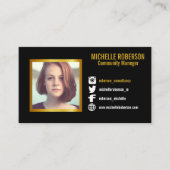 Afbeelding sociale mediicictogrammen Qr-code of lo Visitekaartje (Voorkant)