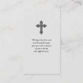 Afbeelding Sympathie Memorial Prayer Kaart Visitekaartje (Achterkant)