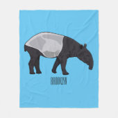 Afbeelding Tapir cartoon Fleece Deken (Voorkant)