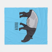Afbeelding Tapir cartoon Fleece Deken (Voorkant (Horizontaal))