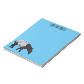 Afbeelding Tapir cartoon Notitieblok (Gedraaid)
