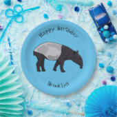 Afbeelding Tapir cartoon Papieren Bordje (Feest)