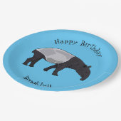 Afbeelding Tapir cartoon Papieren Bordje (Gekanteld)