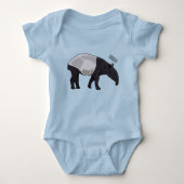Afbeelding Tapir cartoon Romper (Voorkant)