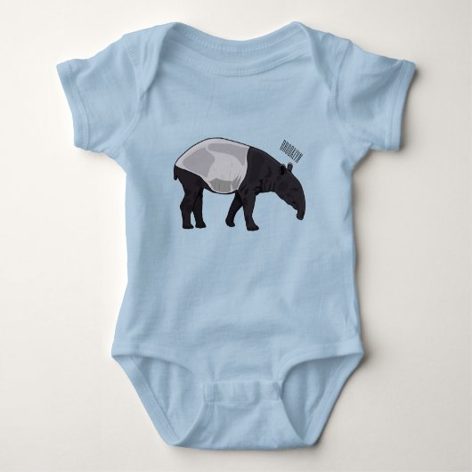 Afbeelding Tapir cartoon Romper (Voorkant)
